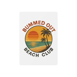 Bummed Out Beach Club Playing Cards