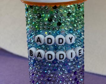 Hand-Blinged Prescription Bottle | Rhinestone Pill Bottle | ADHD Gift | One-of-a-Kind Decor | Mental Health Meets Luxury