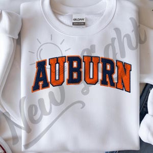 Auburn Varsity Patch Football Season Tigers War Eagle Alabama Inspired Vibrant Transparent Background PNG DTF Sublimation Digital Download