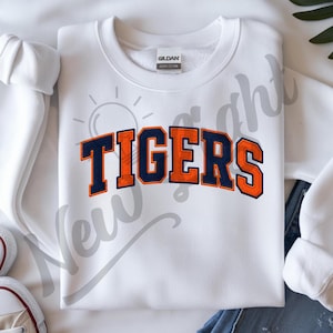 Tigers Auburn Varsity Patch Football Season War Eagle Alabama Inspired Vibrant Transparent Background PNG DTF Sublimation Digital Download