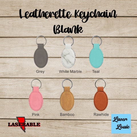 Brown leatherette keychains (various shapes) para Sublimación