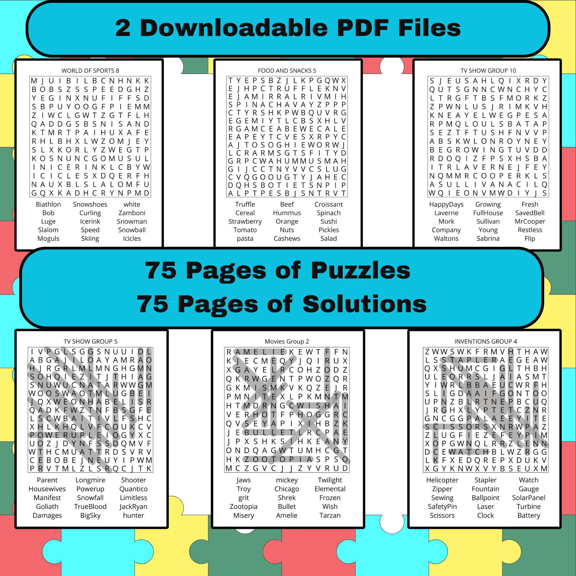 Large Print Word Search | 75 Jumbo Puzzles for Adults, Seniors ...