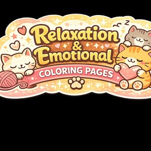 Funny Quotes Coloring Pages Volume 3 | 50 Mental Health Relaxing Cats (Instant Download) image 3