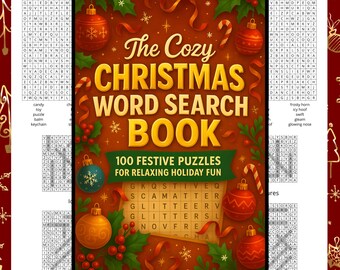Christmas Word Search Puzzles - Fun Holiday Instant Download!