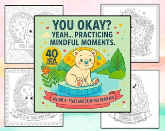 Funny Quotes Coloring Pages Volume 4 | 40 Mindful Calm Instant Download Images