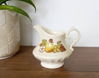 Vintage Vernon Ware by Metlox Creamer, Fruit Basket Pattern, California Pottery, Farmhouse Kitchen, Cottagecore, Fall Decor