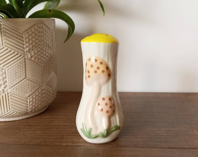 Vintage Mushroom Salt Shaker, Mushroom Kitchen Decor, Vintage Boho