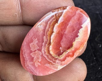 Natural Rhodochrosite Cabochon Natural Layered jewelry Making Stone.