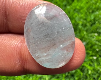 Oval Shape Aquamarine Gemstone AAA Quality Cabochon For Jewelry Or Pendant.