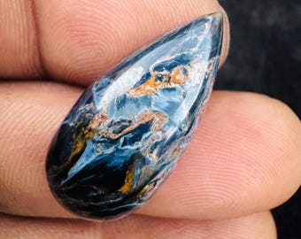 Blue Pietersite Stormy Energy Gem Meditation Crystal Cabochon For Jewelry Crafts.