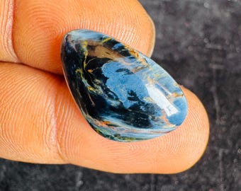 Pierre gemme orageuse piétersite bleu noir de qualité AAA pour la fabrication de bijoux.