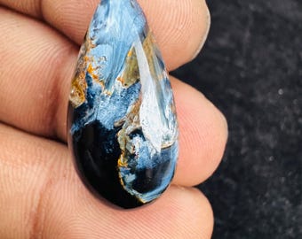 Pietersite Gemstone Cabochon, AAA Quality, Chakra Jewelry (26x13x5mm)