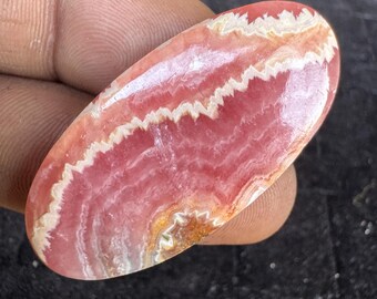 Natural Rhodochrosite Cabochon Natural Layered jewelry Making Stone.