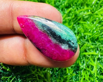 Ruby Zoisite Gemstone: AAA Quality Anyolite Pendant Stone