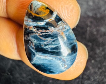 Natural Pear Pietersite Cabochon Multicolor Gem For Jewelry Crafts.