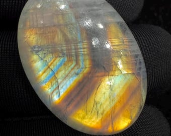 AAA Rainbow Moonstone Cabochon For Jewelry Making.