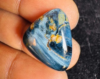 Unique Pietersite Cabochon Blue Stormy Gemstone For Gift.