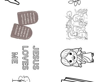 Mini Livro de Atividades para Colorir - Igreja -