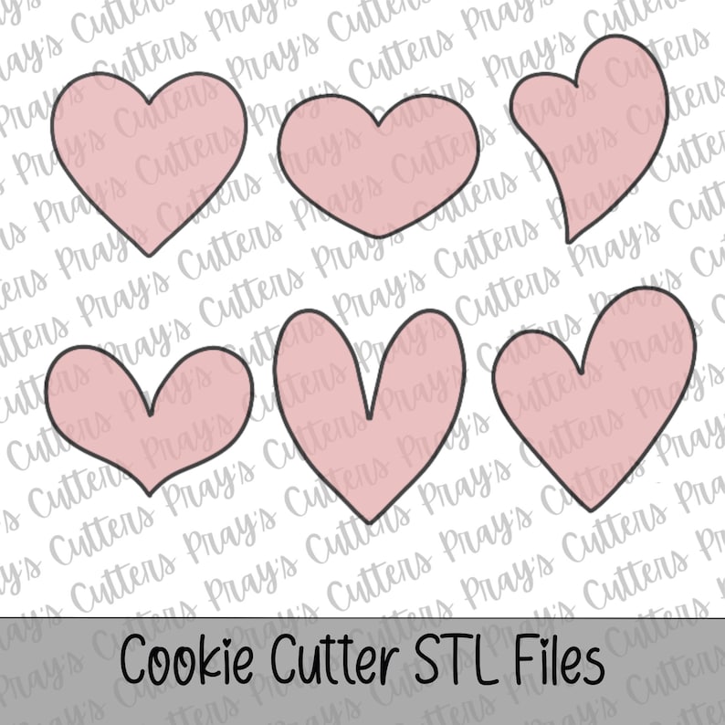 Heart Cookie Cutter STL File | Valentines Cookie Cutter Files | 3D ...