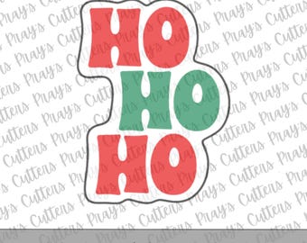 HO HO HO Cookie Cutter | Christmas Cookie Cutter | Holiday Baking | 3D Printed