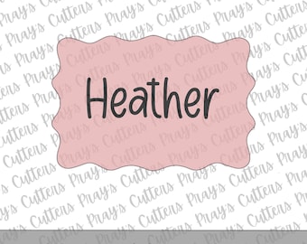 Custom Plaque Cookie Cutter: 3D Printed, Wavy Edge