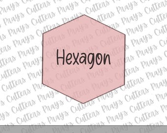 Cortador de galletas hexagonal: placa geométrica impresa en 3D