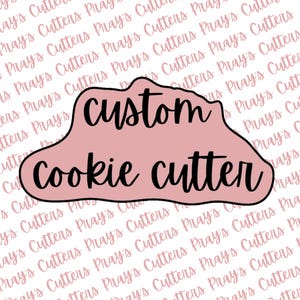 Custom Cookie Cutter - Made from Your Image, Personalized 3D Printed Cutter with Label