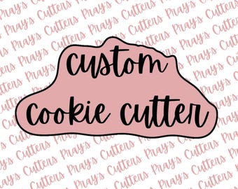 Custom Cookie Cutter - Made from Your Image, Personalized 3D Printed Cutter with Label