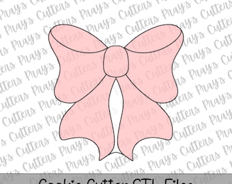 Bow Cookie Cutter STL File | 3D Print Cutter Digital Download