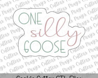Archivos STL para cortadores de galletas de Silly Goose / Fiesta de primer cumpleaños (Descarga digital)