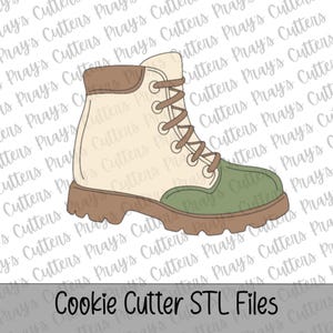 Hiking Boot Cookie Cutter SLT | 3D Print File Instant Download