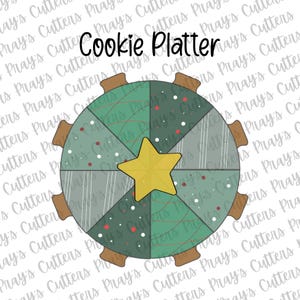 Juego de cortadores de galletas con forma de árbol de Navidad / Impresión 3D en PLA