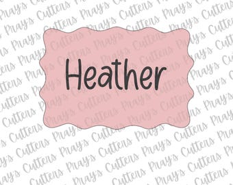 Custom Plaque Cookie Cutter: 3D Printed, Wavy Edge