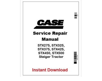 Manual de reparación del tractor Steiger Case IH STX275–500 (PDF)