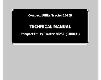 John Deere 2025R Compact Utility Tractor Service Technical Manual TM127019