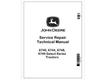 TM2350 John Deere X740 - X749 Technisches Handbuch zum Traktor der Serie 740