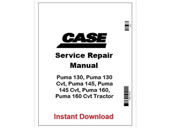 Case IH Puma 130–160 CVT Tractor Service Manual PDF (Tier 4)