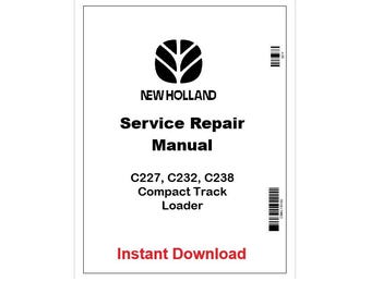 New Holland C227 C232 C238 onderhoudshandleiding compacte lader 84423865
