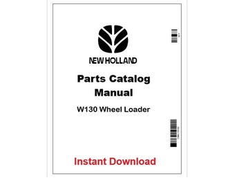 W130 New Holland Wheel Loader Pdf Parts Manual