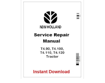New Holland T4.90–T4.120 Tractor Pdf Service Manual 47878245
