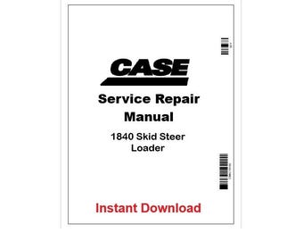 Case 1840 Skid Steer Loader Service Manual PDF