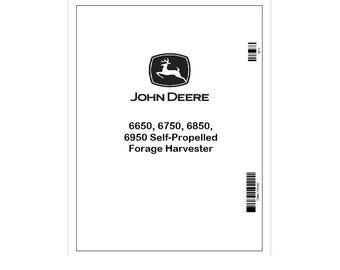 TM4549 John Deere 6650–6950 Forage Harvester Diagnostic Manual
