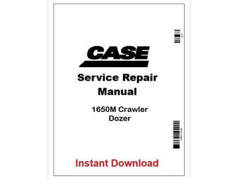 Manual de serviço e reparo do trator de esteiras Case 1650 M - PDF