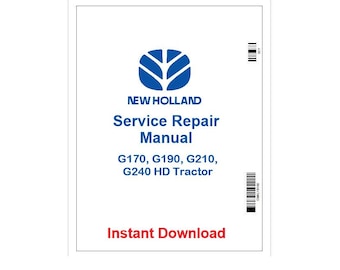 New Holland G170 G190 G210 G240 HD traktor reparationsmanual PDF