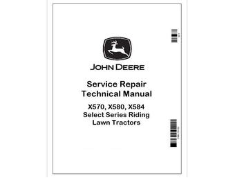 John Deere X570 X580 X584 Lawn Tractor Repair Manual TM138819
