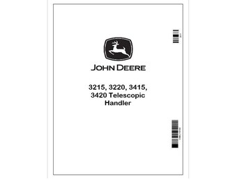 TM8108 John Deere 3215–3420 Telescopic Handler Manual