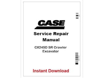 Case CX245D SR Bandgrävmaskin Pdf Servicemanual 51429490