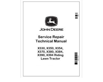 John Deere X330–X394 Riding Lawn Tractor Service Manual TM138119
