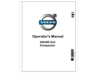 SD45B Volvo Soil Compactor Pdf Operator's Manual