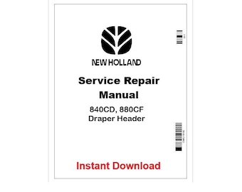 New Holland 840CD, 880CF Draper Pdf Service Repair Manual